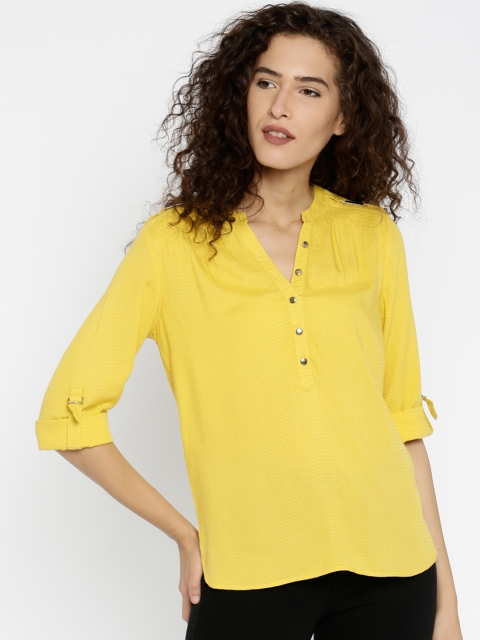 

ONLY Women Yellow Shirt Style Top