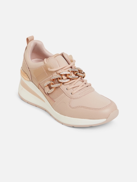 

ALDO Women Peach Textured Sneakers