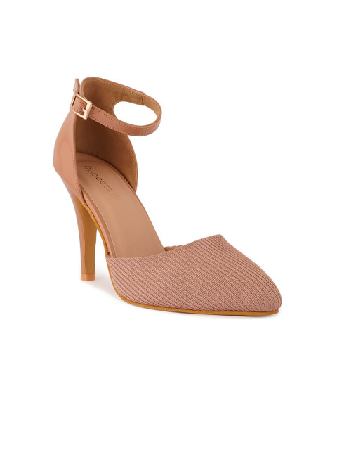 

Rubeezz Pink Printed Party Wedge Pumps with Buckles