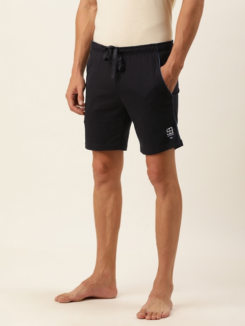 

Sweet Dreams Men Black Solid Mid Rise Above Knee Casual Lounge Shorts