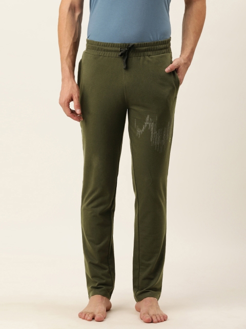 

Sweet Dreams Men Olive Green Solid Regular Fit Track Pants