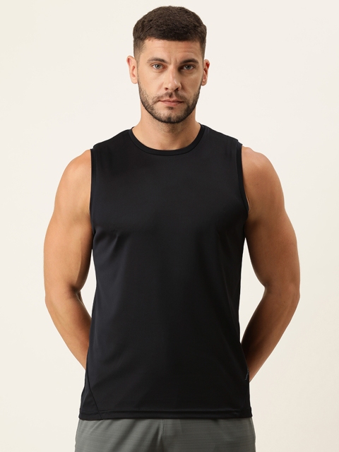 

Sweet Dreams Men Black Solid Sleeveless Lounge T-shirt