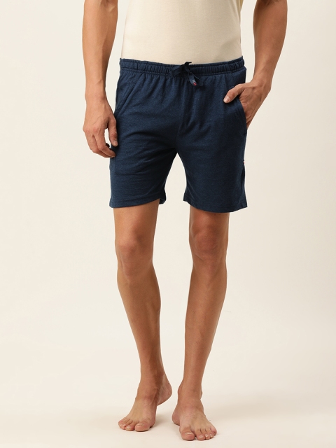 

Sweet Dreams Men Teal Blue Solid Mid-Rise Lounge Shorts