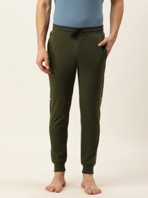 

Sweet Dreams Men Olive Green Solid Joggers