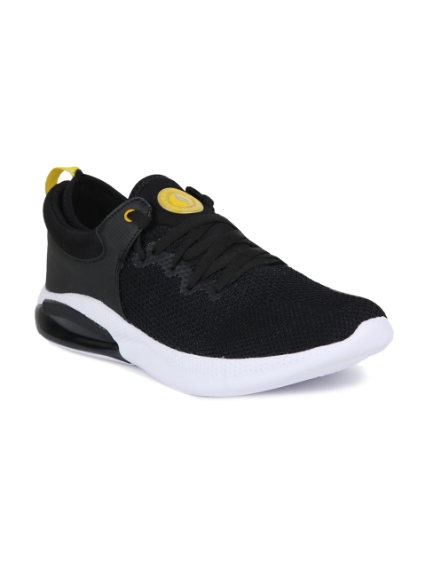 

Franco Leone Men Black Woven Design PU Slip-On Sneakers