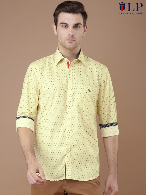 

Louis Philippe Sport Men Yellow Union SQ Slim Fit Checked Casual Shirt