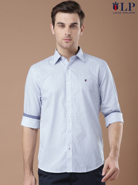 

Louis Philippe Sport Men Blue Union SQ Slim Fit Printed Casual Shirt