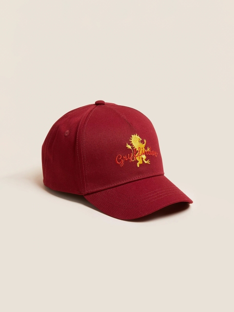 

Marks & Spencer Unisex Kids Red & Gold-Toned Embroidered Baseball Cap