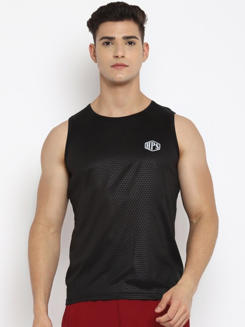 

HPS Sports Men Black Printed Gym Vests