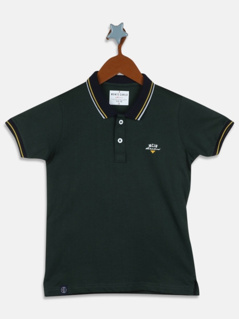 

Monte Carlo Boys Green Polo Collar Cotton T-shirt