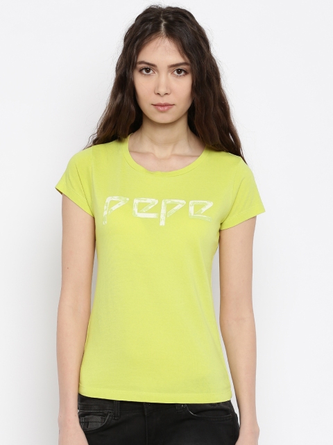 

Pepe Jeans Green Printed Round Neck T-shirt