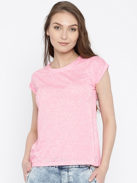 

Pepe Jeans Women Pink Printed Round Neck T-Shirt
