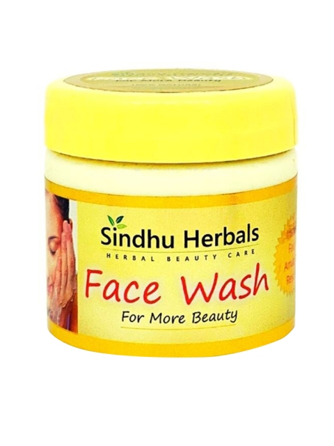 

Sindhu Herbals Face Wash with Sandalwood & Almond Oil 100 g, Yellow