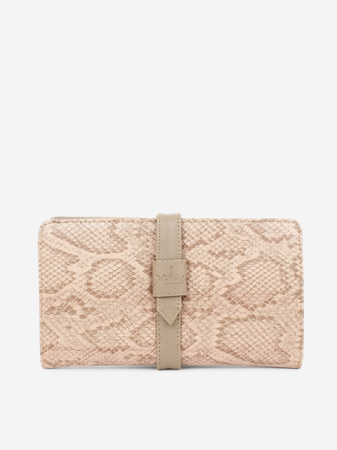 

yelloe Women Pink & Beige Animal Printed Two Fold Wallet