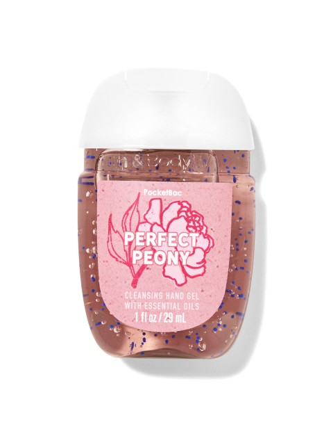 

Bath & Body Works Perfect Peony Cleansing Hand Gel with Essential Oils 29 ml, Pink