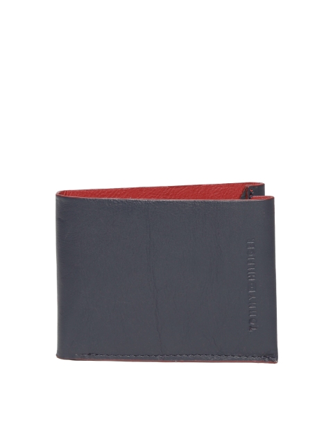 

Tommy Hilfiger Men Navy Blue Solid Two Fold Wallet