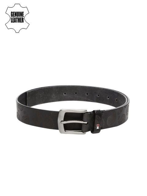 

Tommy Hilfiger Men Black Printed Genuine Leather Belt