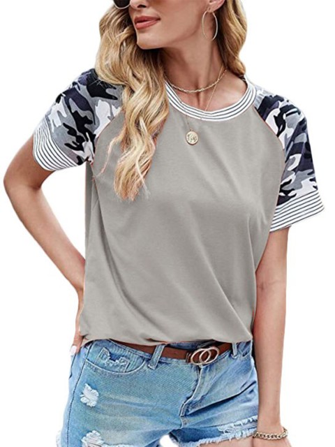 

La Aimee Women Grey Solid T-shirt