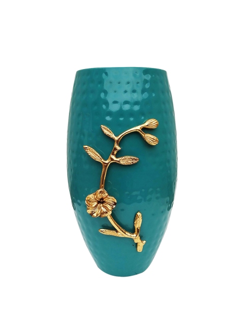 

WENS Blue & Gold-Toned Enamel Finish Aluminium Flower Vase