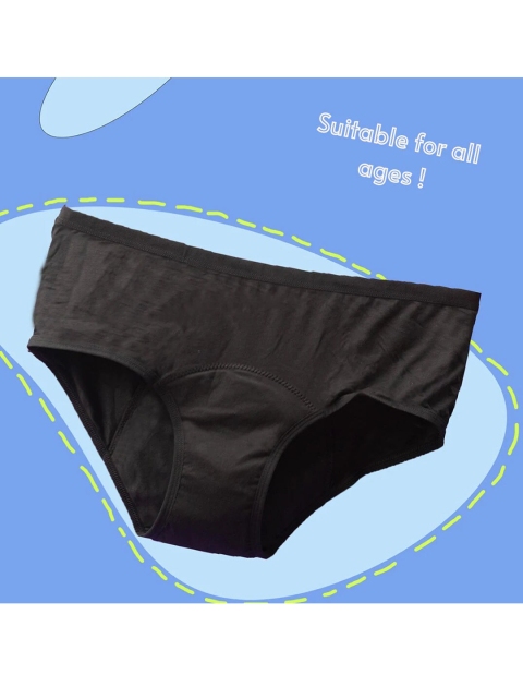 

LEMME BE Women Set of 2 Reusable Z Drip Small & Z Disc Period Panties, Black