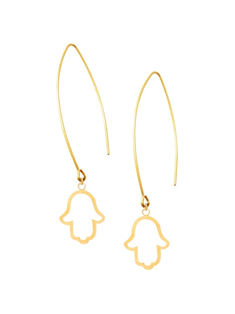 

Goldnera Gold-Toned Contemporary Drop Earrings