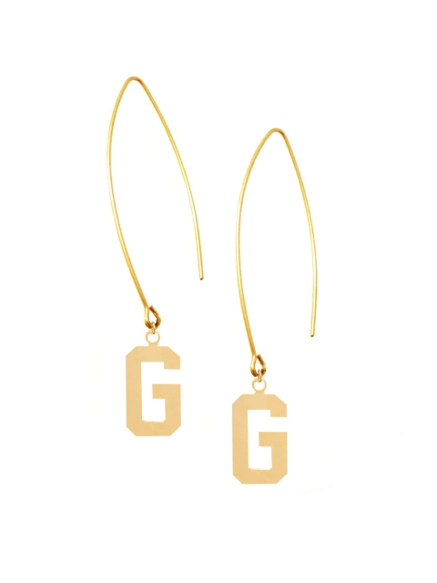 

Goldnera Gold-Toned Contemporary Drop Earrings