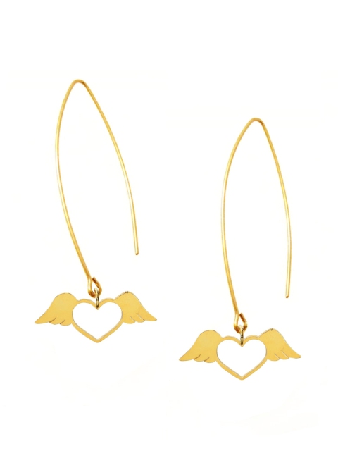 

Goldnera Gold-Toned Contemporary Drop Earrings