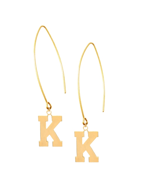 

Goldnera Gold-Toned Contemporary Drop Earrings