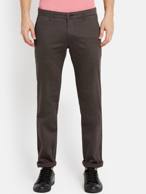 

Octave Men Brown Solid Trousers