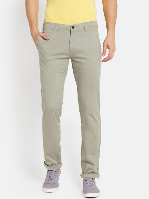 

Octave Men Olive Green Chinos Trousers