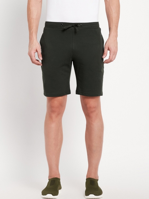 

Octave Men Olive Green Cotton Shorts