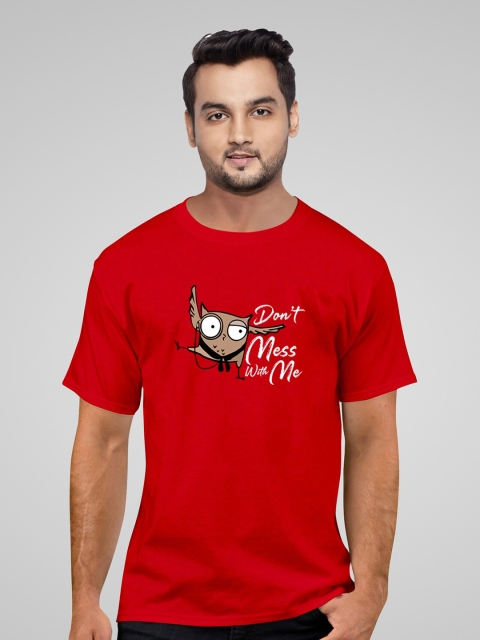 

Pootlu Men Red Printed T-shirt