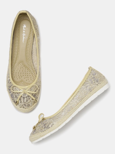 

Mast & Harbour Women Beige Lace Ballerinas