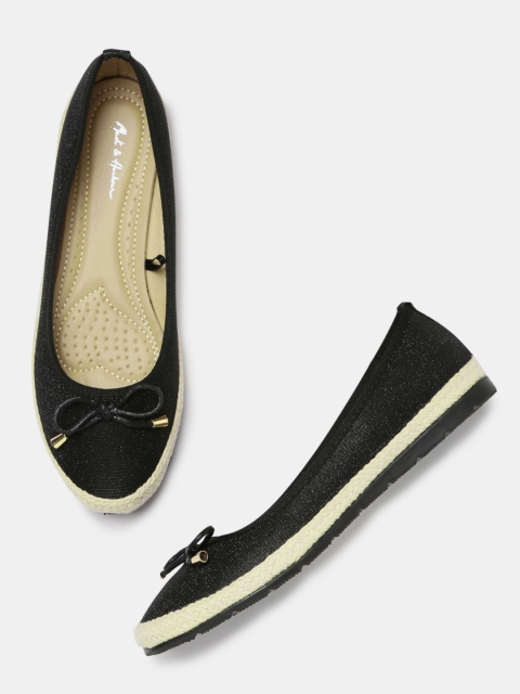 

Mast & Harbour Women Black Shimmery Ballerinas