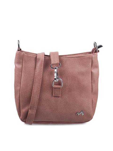 

Metro Pink Structured Sling Bag with Bow Detail