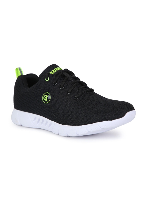 

Ganuchi Men Black Woven Design Sneakers