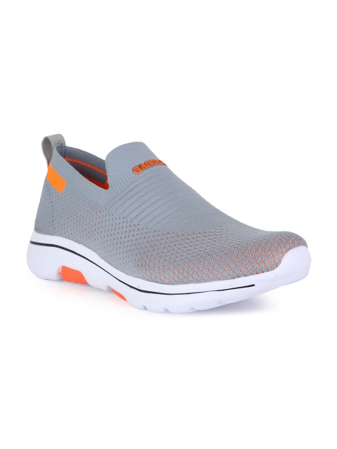 

Ganuchi Men Grey Solid Slip-On Sneakers