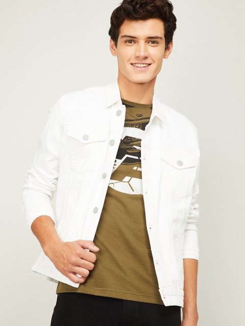 

Fame Forever by Lifestyle Men White Lightweight Denim Jacket