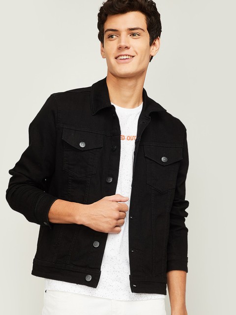 

Fame Forever by Lifestyle Men Black Washed Lightweight Denim Jacket