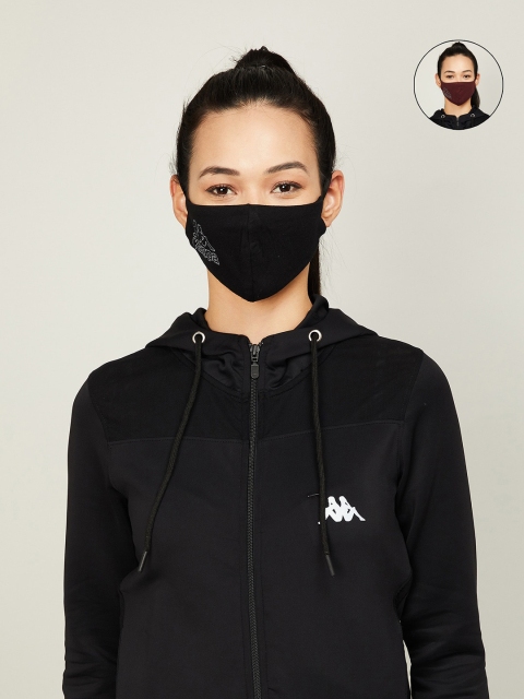 

Kappa Women 2 Pcs Black Outdoor Cotton Masks