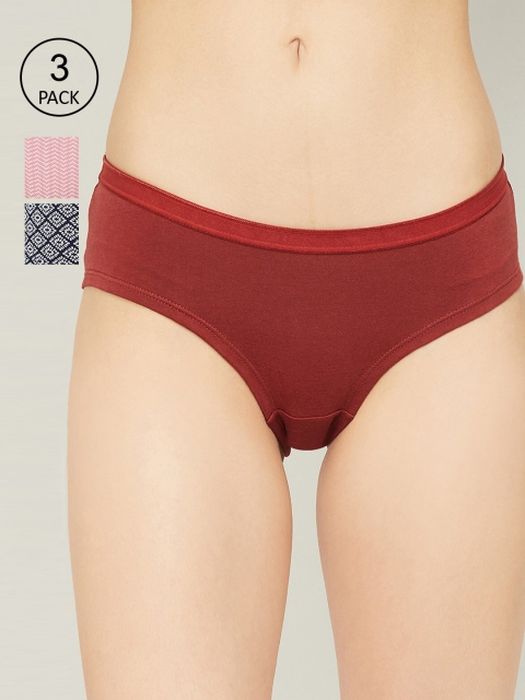 

Ginger by Lifestyle Pack of 3 Brown Cotton Briefs Hipster 1000010405181