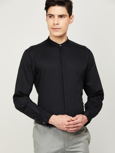 

CODE by Lifestyle Men Black Cotton Formal Shirt
