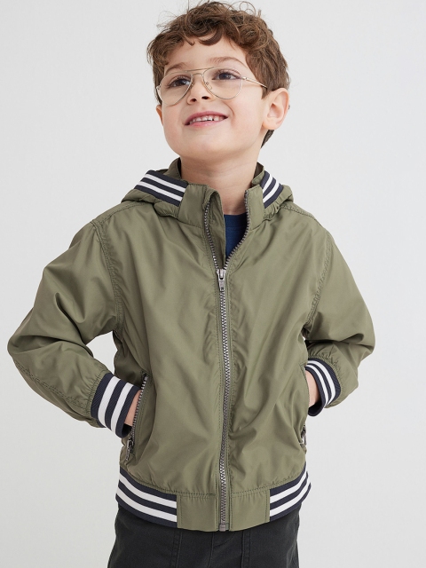 

H&M Boys Green Jersey-Lined Jacket