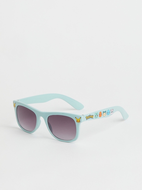 

H&M Boys Grey Lens & Turquoise Blue Motif-detail Sunglasses UV Protected 1087891002