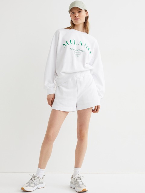 

H&M Women White Sweatshorts