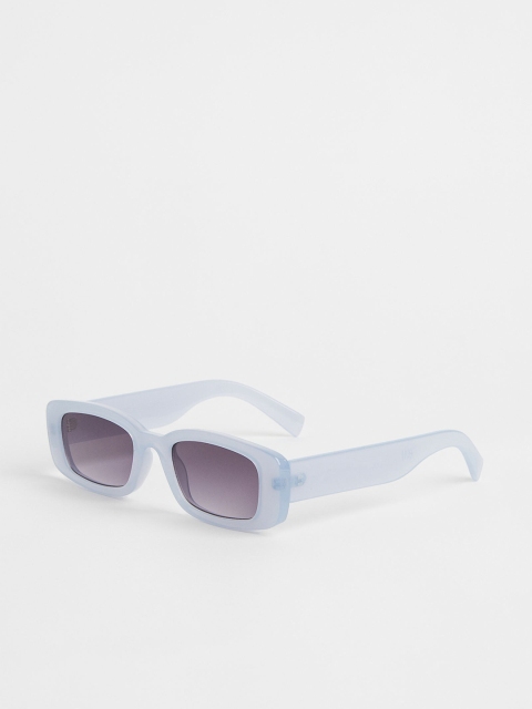 

H&M Men Grey & Blue Frame Rectangle Sunglasses With UV Protection1046147004