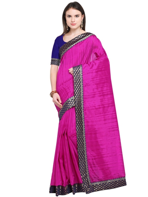 

KALINI Magenta & Blue Bhagalpuri Art Silk Saree