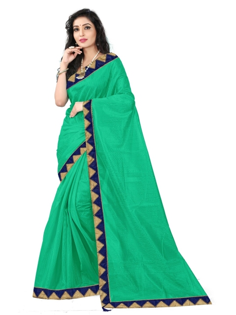 

KALINI Green & Blue Art Silk Saree