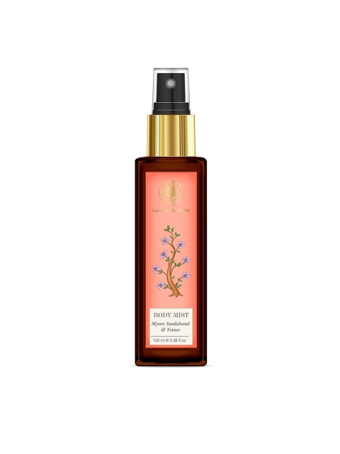 

Forest Essentials Sustainable Mysore Sandalwood Vetiver Body Mist 100 ml, Pink
