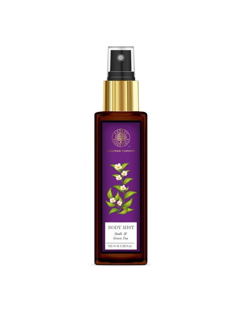 

Forest Essentials Sustainable Unisex Oudh Green Tea Body Mist, Purple
